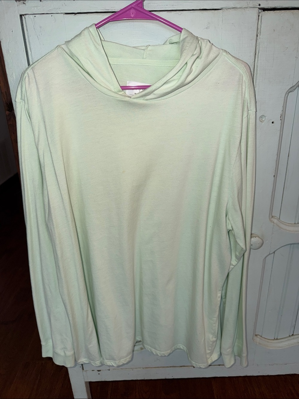 Boutique Soft Serve Clothing Mint Green Hooded Long Sleeve Tee
